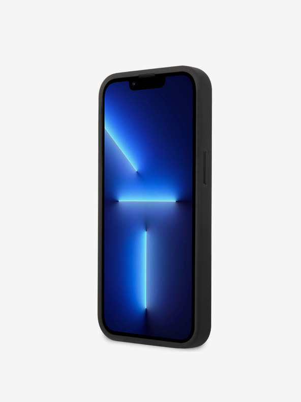 Guess PU 4G Metal Logo Zadní Kryt pro iPhone 14 Grey Etui za telefon