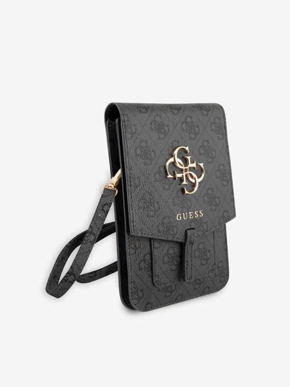 Guess PU 4G Metal Logo Taška na Telefon Grey Etui za telefon