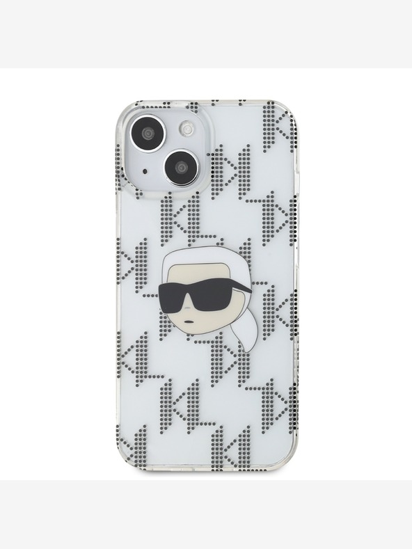 Karl Lagerfeld Karl Lagerfeld IML galvanizirana stražnja maska ​​Karl Head za iPhone 15 prozirna
