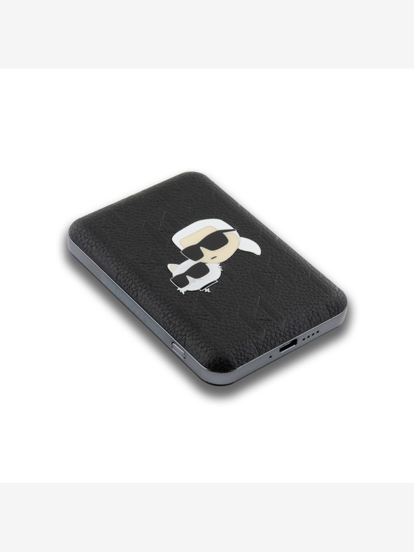 Karl Lagerfeld Karl Lagerfeld reljefne K&CH glave MagSafe Powerbank 5000mAh crna