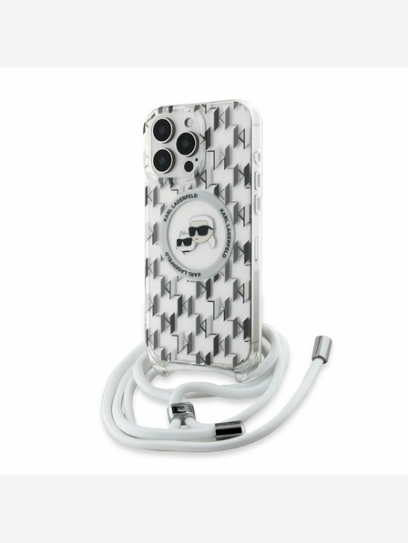 Karl Lagerfeld Karl Lagerfeld IML Monogram Crossbody K&CH Heads MagSafe stražnja maska ​​za iPhone 16 Pro Max prozirna