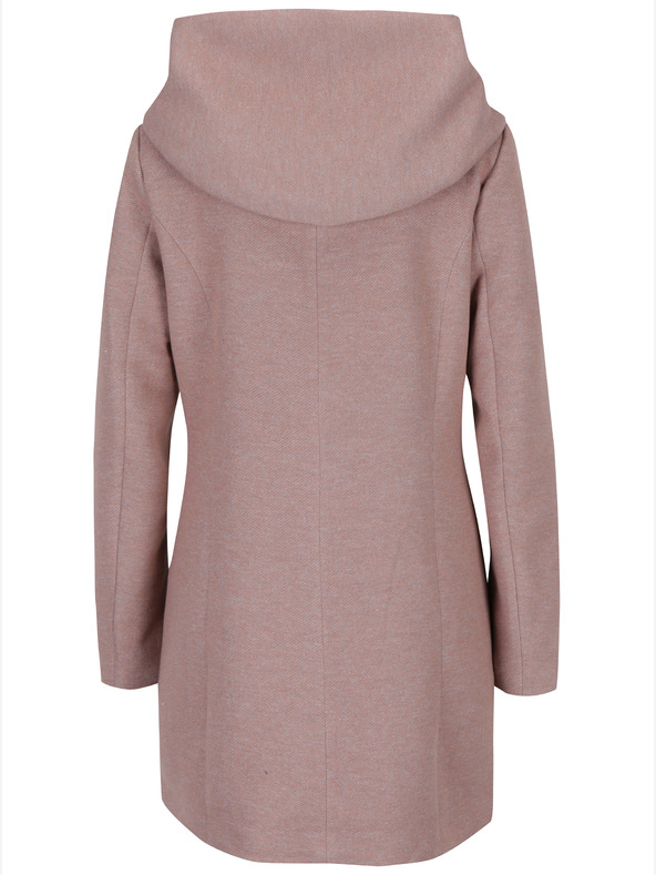 ONLY ONLY Sedona svijetloružičasti ženski kaput tigraste boje s kapuljačom