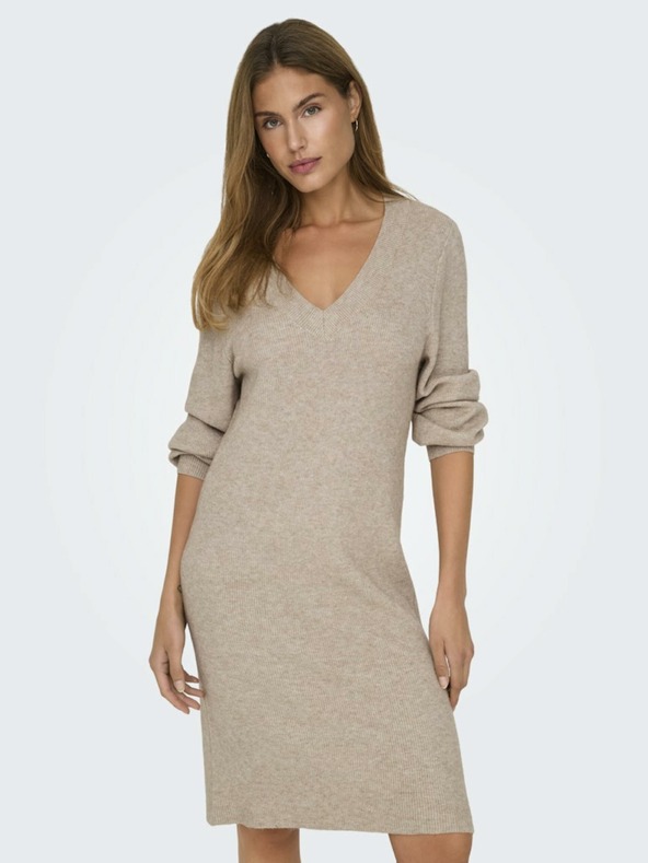 ONLY Bež ženska džemper haljina ONLY Katia