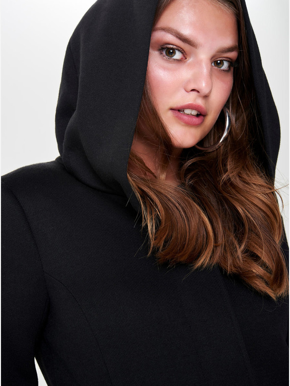 ONLY Crni ženski lagani kaput sa kapuljačom SAMO Sedona