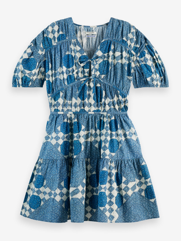 Scotch & Soda Scotch & Soda ženska plava haljina s uzorkom