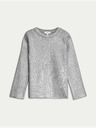 Marks & Spencer Marks & Spencer srebrni rebrasti metalik džemper s okruglim izrezom