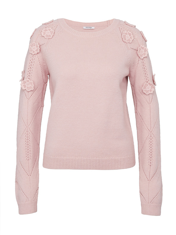 Orsay Svijetlo ružičasti ženski pulover s cvjetnim uzorkom ORSAY