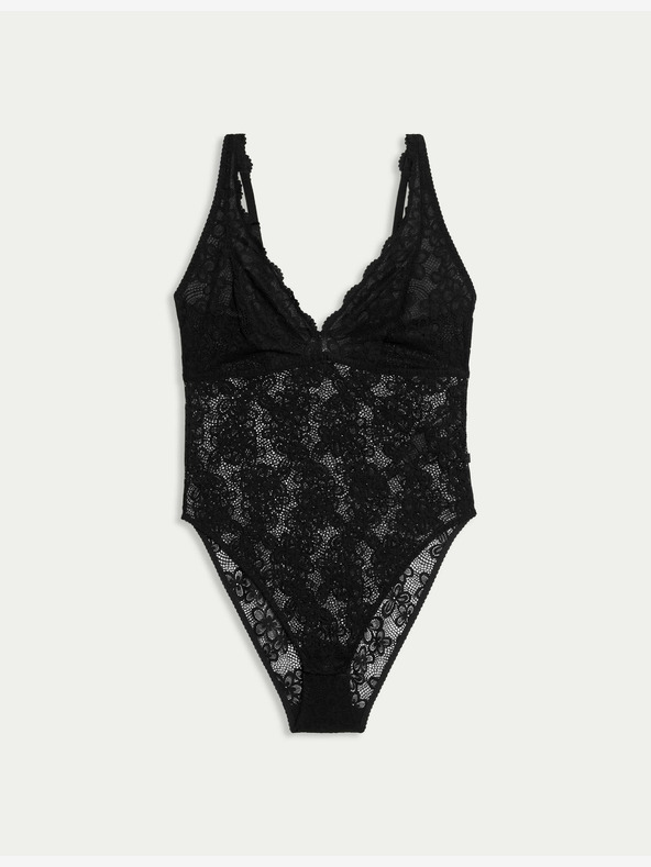 Marks & Spencer Marks & Spencer Cleo čipkasti bodi bez žica crni