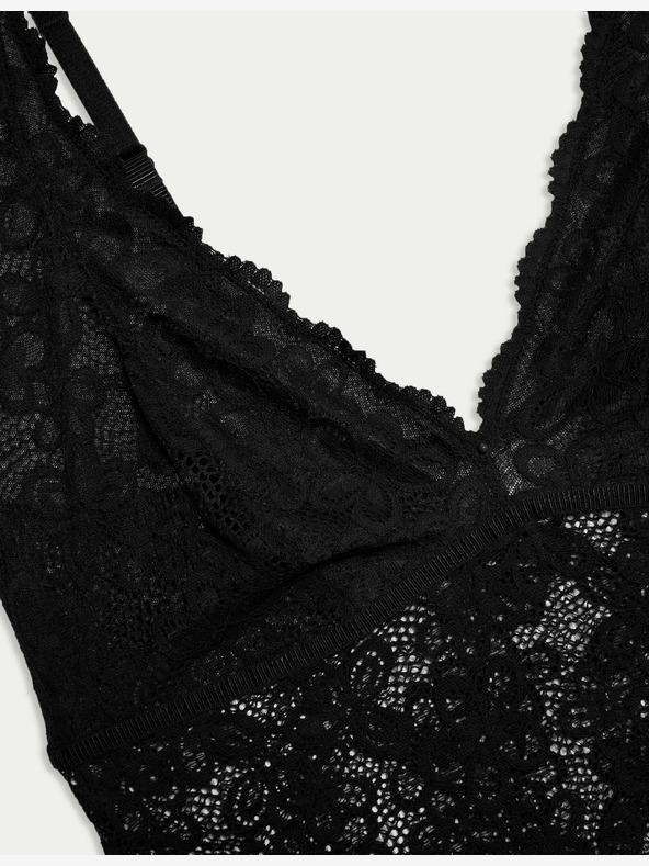 Marks & Spencer Marks & Spencer Cleo čipkasti bodi bez žica crni