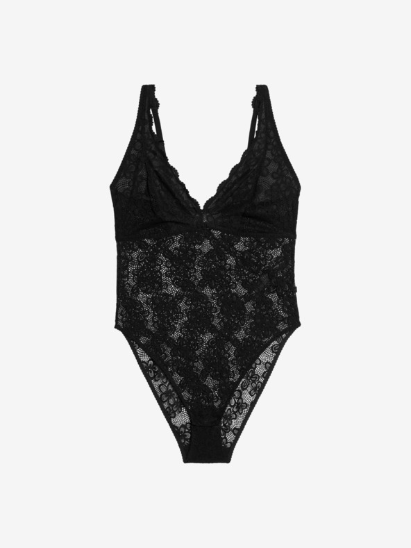 Marks & Spencer Marks & Spencer Cleo čipkasti bodi bez žica crni