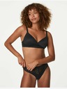 Marks & Spencer Body Soft™ tange s čipkom, set od 3 Marks & Spencer crne