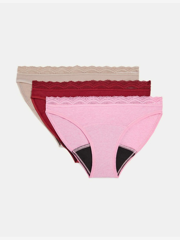 Marks & Spencer Visoko upijajuće menstrualne bikini gaćice 3 pakiranja Marks & Spencer Red
