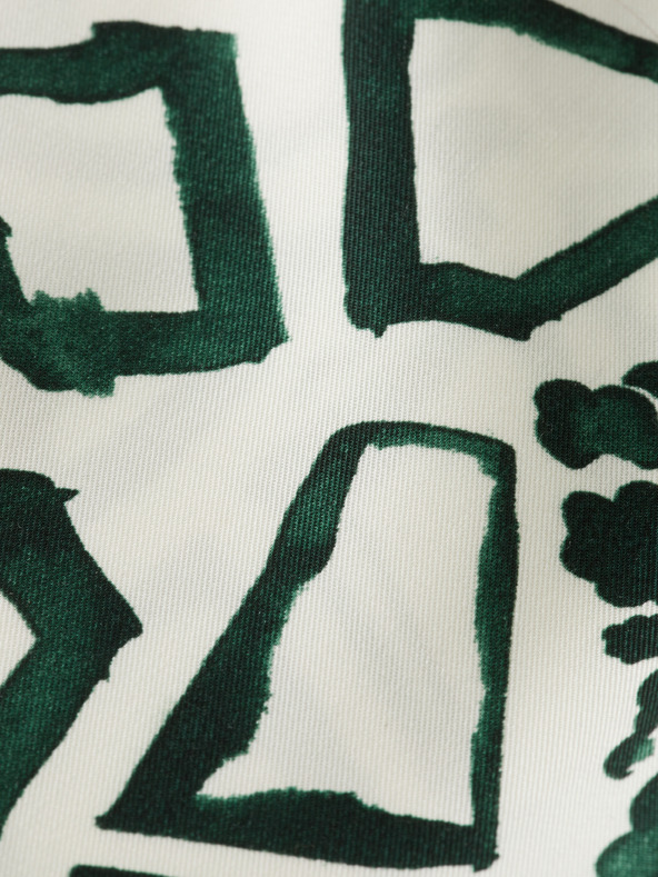 Scotch & Soda Scotch & Soda ženske široke hlače s zelenim i krem ​​uzorkom