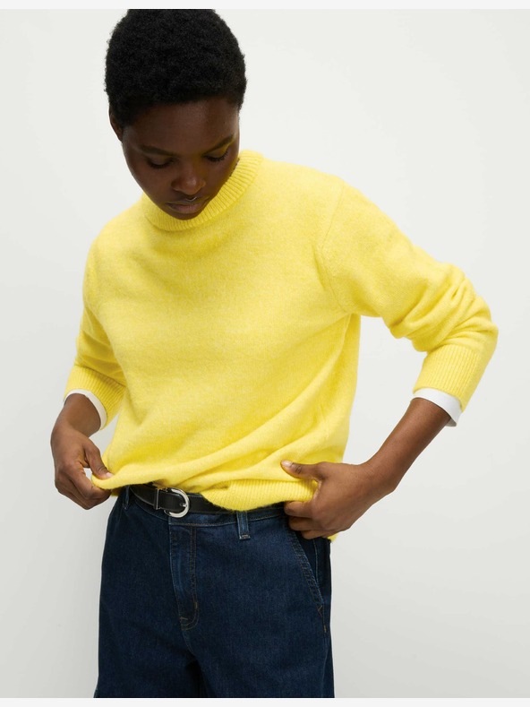 Marks & Spencer Marks & Spencer žuti džemper od vune alpake široke teksture