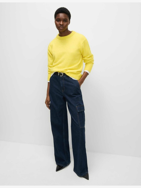 Marks & Spencer Marks & Spencer žuti džemper od vune alpake široke teksture