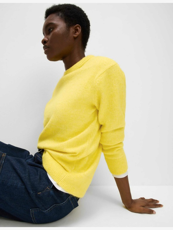 Marks & Spencer Marks & Spencer žuti džemper od vune alpake široke teksture