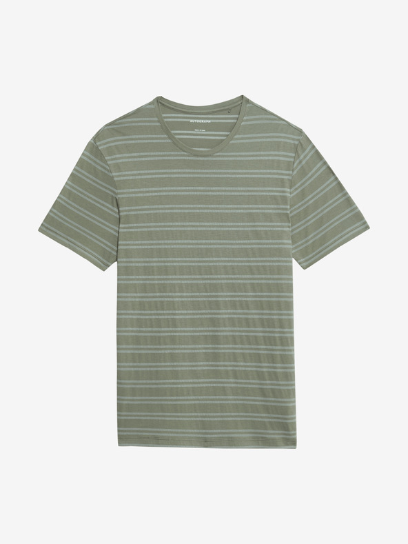 Marks & Spencer Marks & Spencer zelena modalna i pamučna Supima® majica na pruge