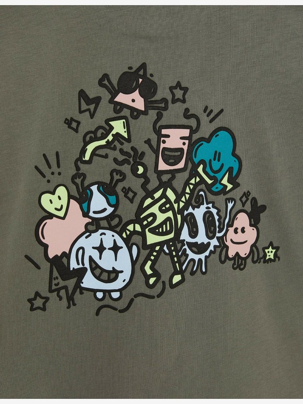 Marks & Spencer Marks & Spencer majica kratkih rukava 'Everyone Is Different' od čistog pamuka (2-16 godina) zelena