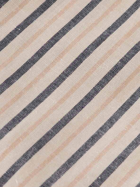 Scotch & Soda Bež muške prugaste hlače s platnom Scotch & Soda