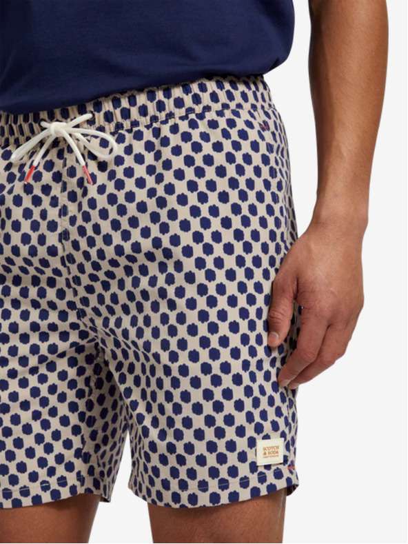 Scotch & Soda Plavo-bež muški kupaći kostimi s uzorkom Scotch & Soda
