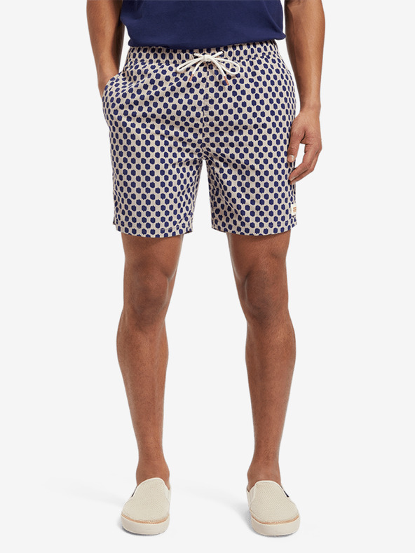 Scotch & Soda Plavo-bež muški kupaći kostimi s uzorkom Scotch & Soda