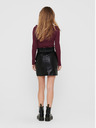 ONLY Crna ženska mini suknja od umjetne kože ONLY Maiya