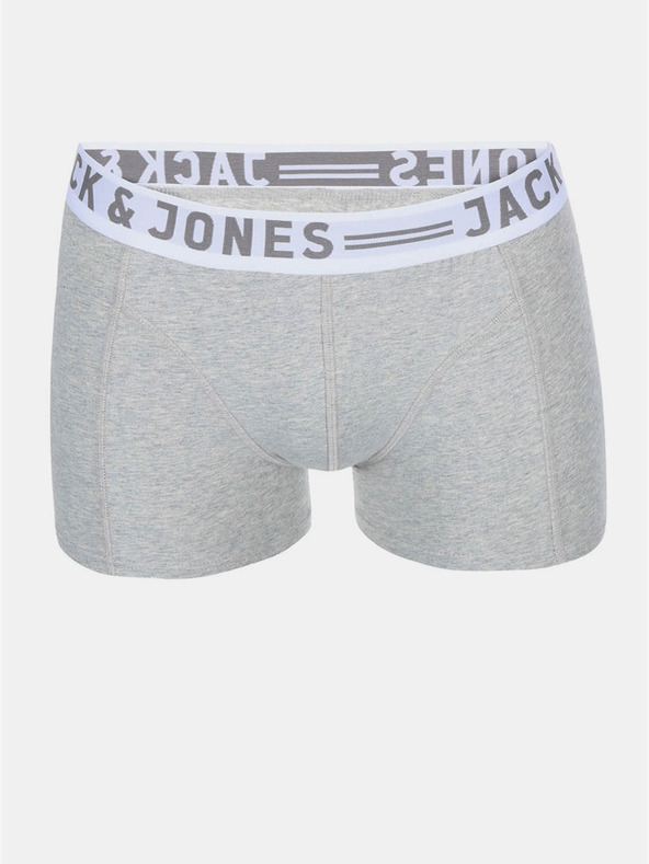 Jack & Jones Komplet od tri muške bokserice u bijeloj, crnoj i sivoj boji Jack & Jones Sense