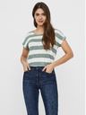 Vero Moda Zeleno-bijela majica na pruge VERO MODA Wide Stripe
