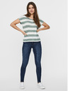 Vero Moda Zeleno-bijela majica na pruge VERO MODA Wide Stripe