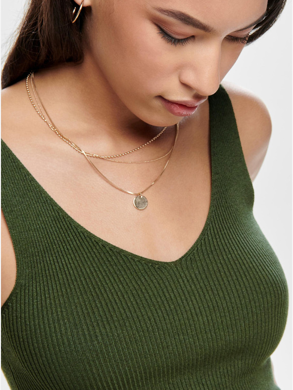 Jacqueline de Yong JDY Nanna tamnozelena rebrasta majica bez rukava