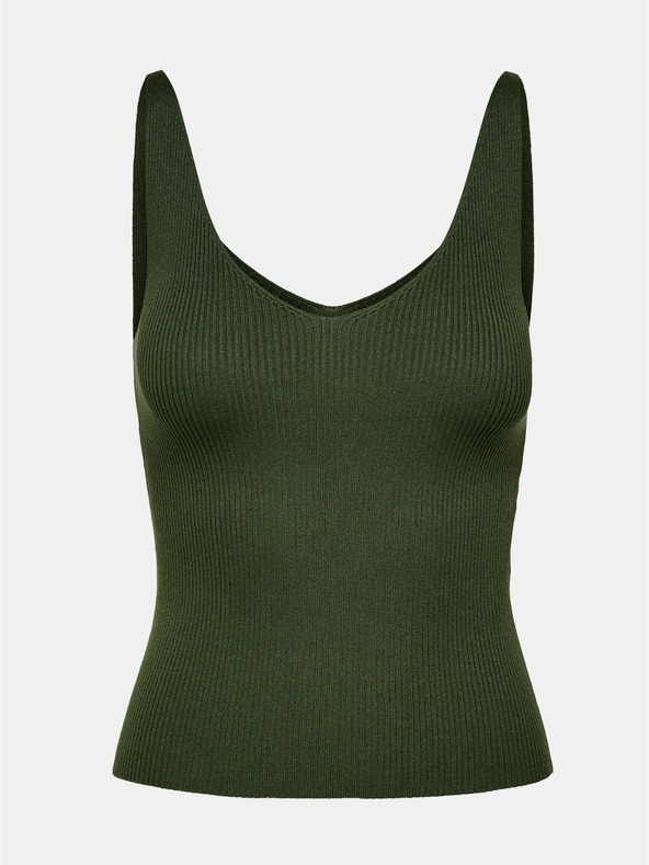 Jacqueline de Yong JDY Nanna tamnozelena rebrasta majica bez rukava