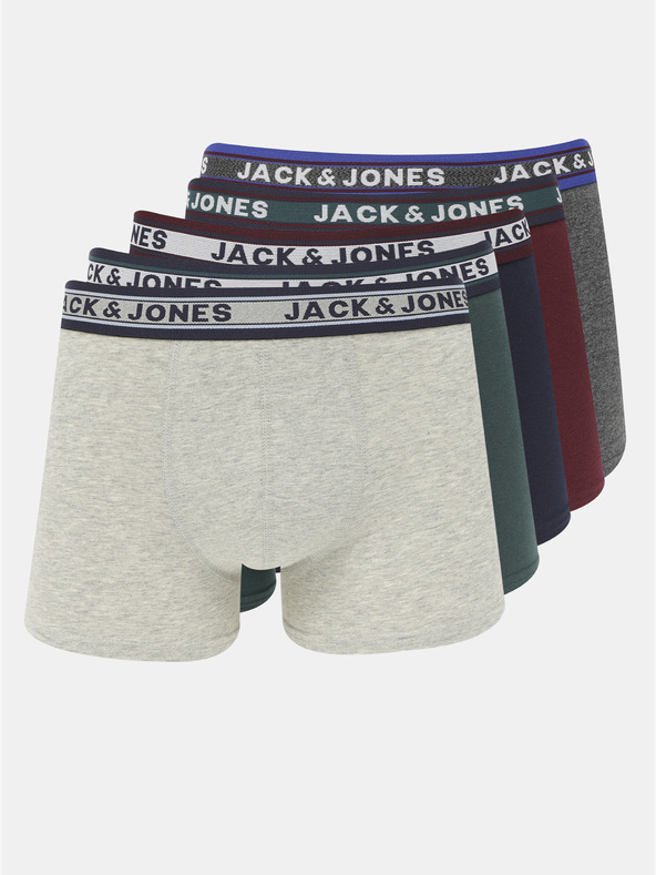 Jack & Jones Set od pet bokserica u zelenoj i sivoj boji Jack & Jones Oliver