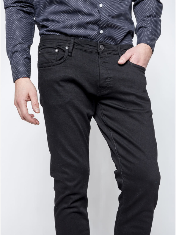 Jack & Jones Crne muške traperice Jack & Jones Glenn
