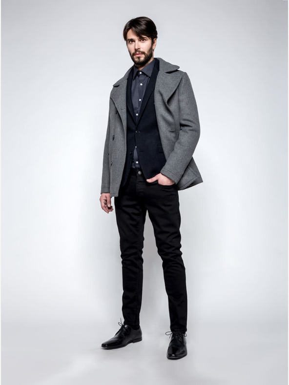 Jack & Jones Crne muške traperice Jack & Jones Glenn