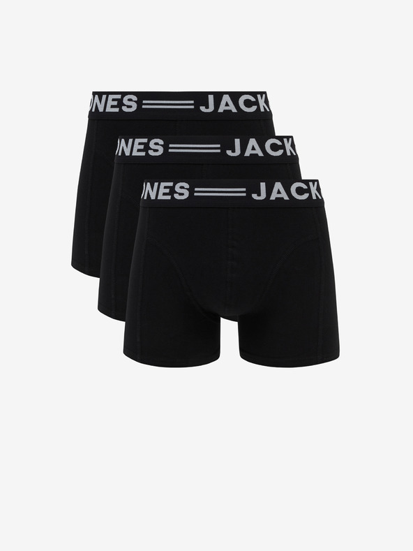 Jack & Jones Komplet od tri crne boksačice Jack & Jones Sense