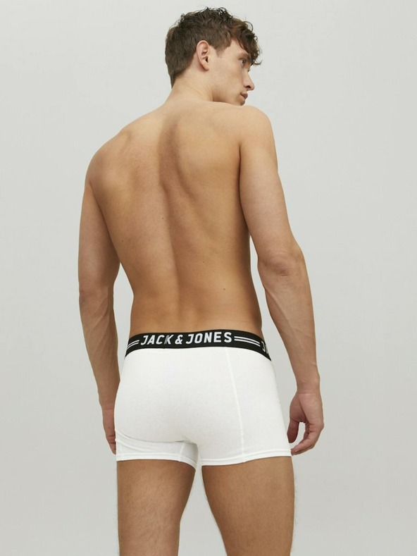 Jack & Jones Set od tri muške bijele Jack & Jones Sense bokserice