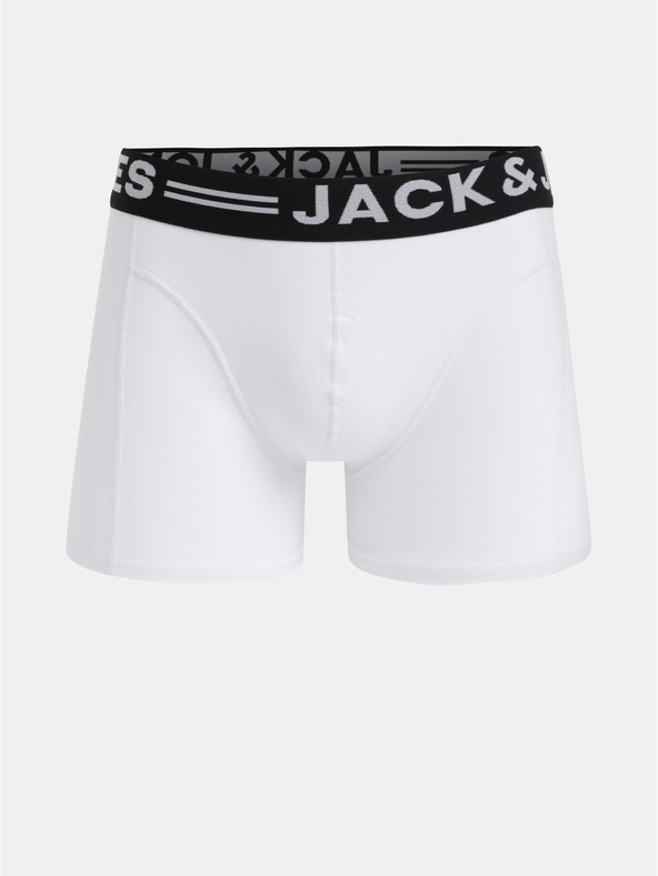 Jack & Jones Set od tri muške bijele Jack & Jones Sense bokserice