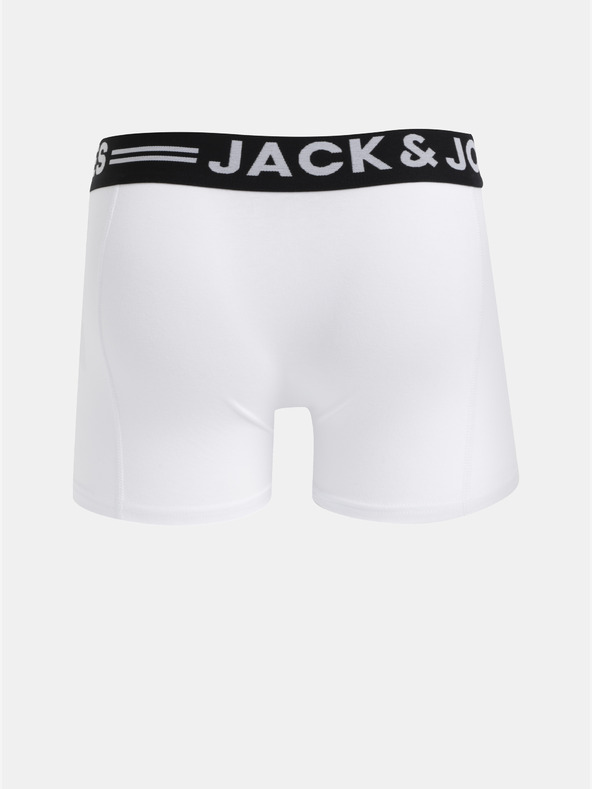 Jack & Jones Set od tri muške bijele Jack & Jones Sense bokserice