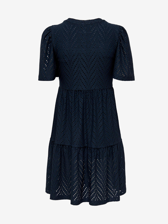 Jacqueline de Yong JDY Carla tamnoplava perforirana kratka haljina