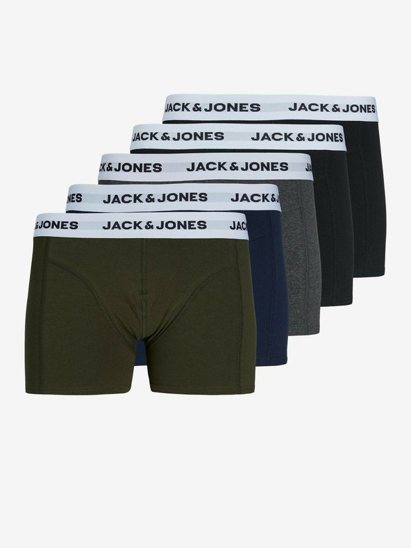 Jack & Jones Jack & Jones set od pet boksačica u kaki, plavoj, sivoj i crnoj boji
