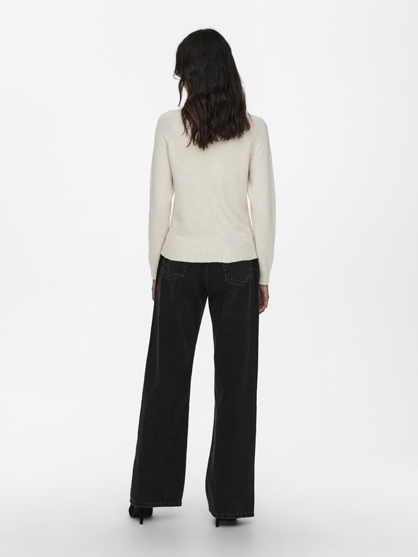 ONLY Krem osnovni džemper ONLY Rica