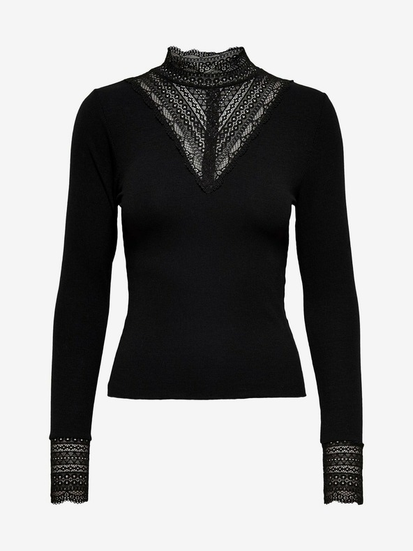 ONLY Crni top sa SAMO Tilde čipkom