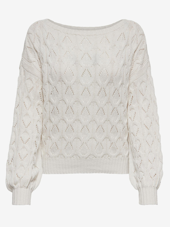 ONLY Bijeli ženski pulover s uzorkom ONLY Brynn