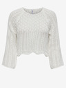 ONLY Krem ženski kratki pulover ONLY Nola