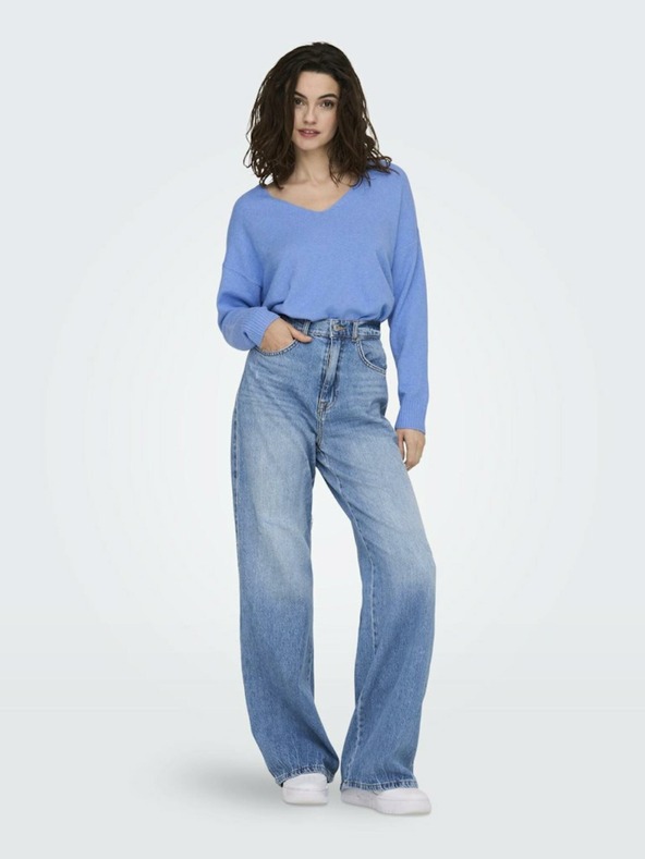 ONLY Plavi ženski lagani široki džemper ONLY Rica