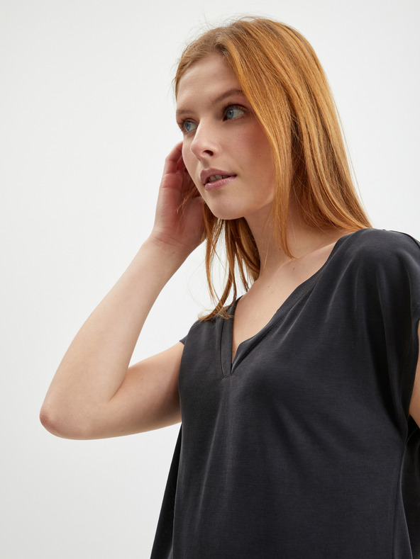 ONLY Crna ženska osnovna majica kratkih rukava SAMO Besplatna