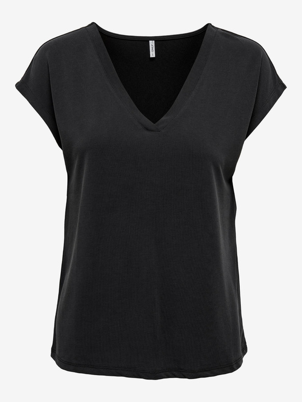 ONLY Crna ženska osnovna majica kratkih rukava SAMO Besplatna
