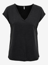 ONLY Crna ženska osnovna majica kratkih rukava SAMO Besplatna