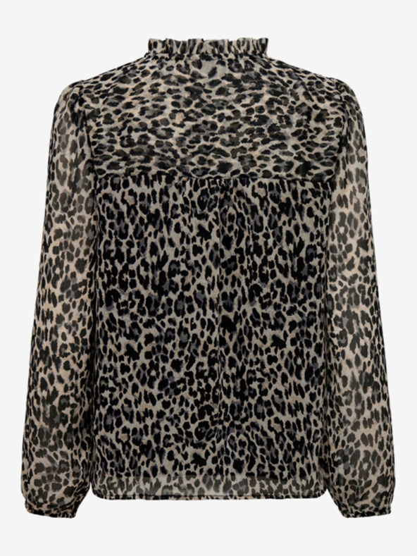 ONLY Bež-crna ženska bluza s uzorkom Ditsy ONLY