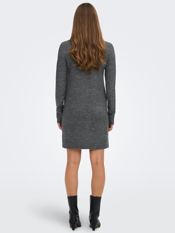 Jacqueline de Yong JDY Elanor ženska siva karirana džemper haljina